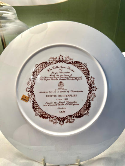 Royal Worcester Exotic Butterflies Wall Plate 25cm Limited Edition