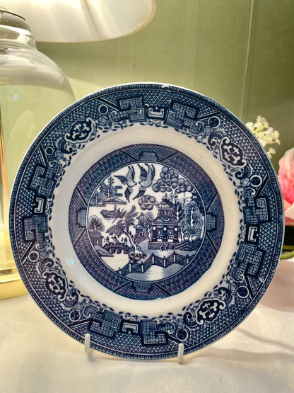 Washington Old Willow Blue & White Plate 7.25 in