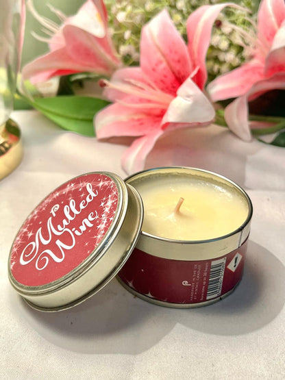 Vintage Mulled Wine Candle Tin Approx. 8 cm