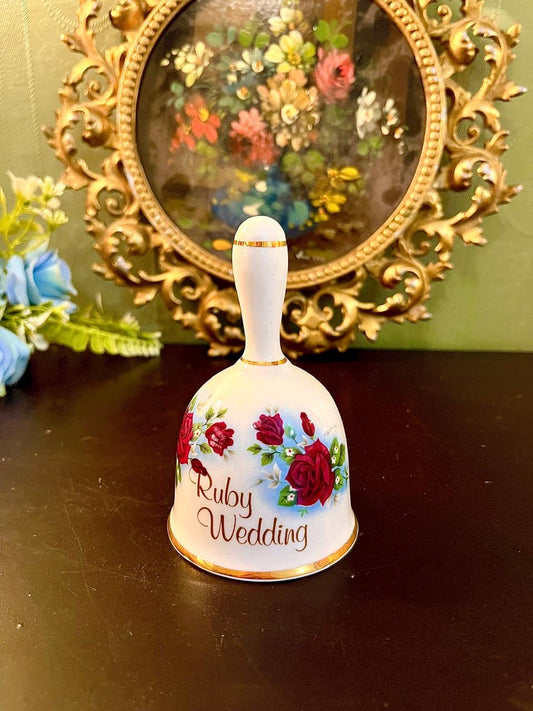 Ruby Wedding Fine bone china Decorative Bell