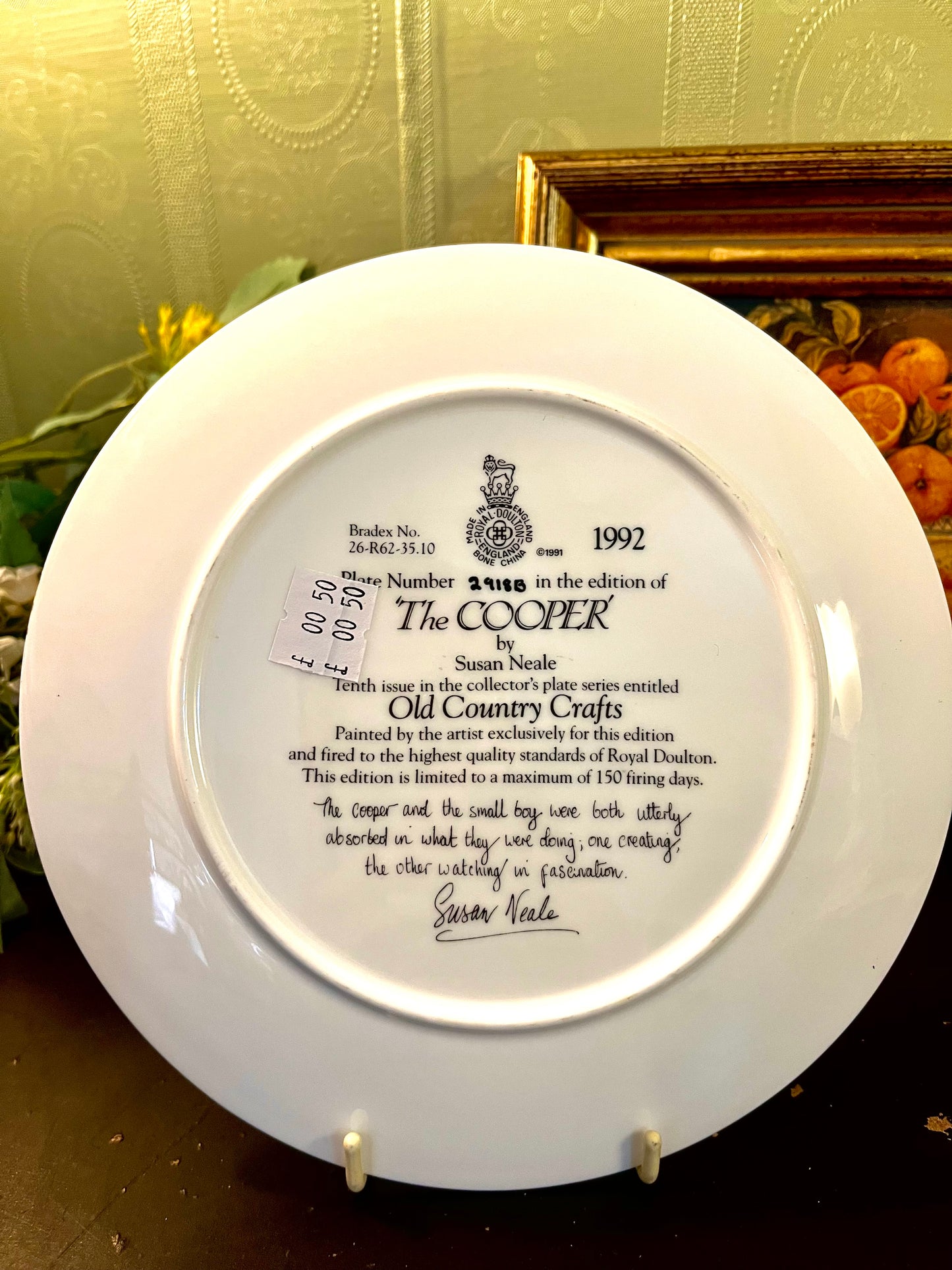Royal Doulton The Cooper 1992 Collector Plate 20 cm