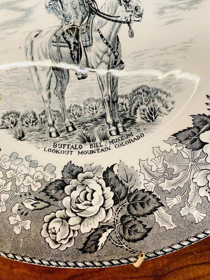 Vintage Buffalo Bill Staffordshire Wall Plate – England