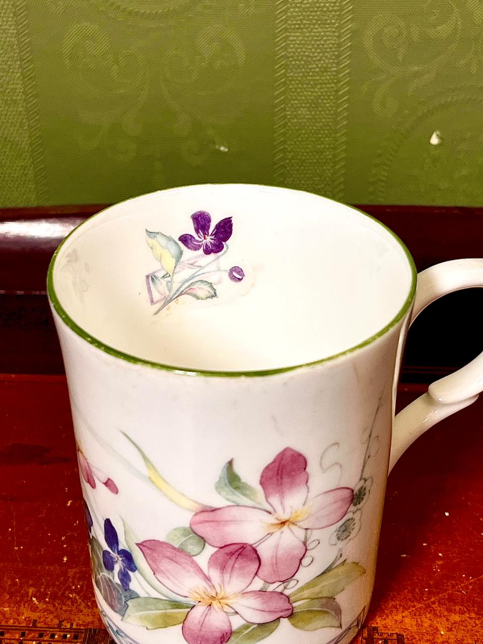 Kingsbury Staffordshire Floral Fine Bone China Mug – Made in England
