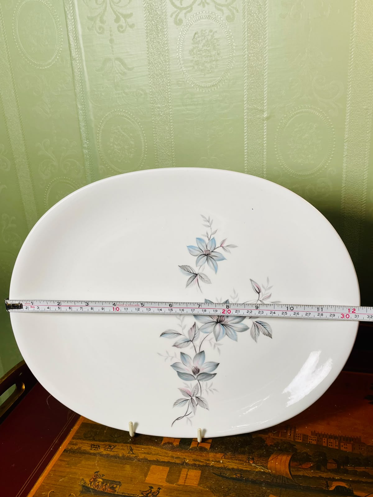 Johnson Bros Snowhite Floral Serving Platter 12" – England