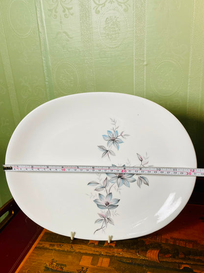 Johnson Bros Snowhite Floral Serving Platter 12" – England
