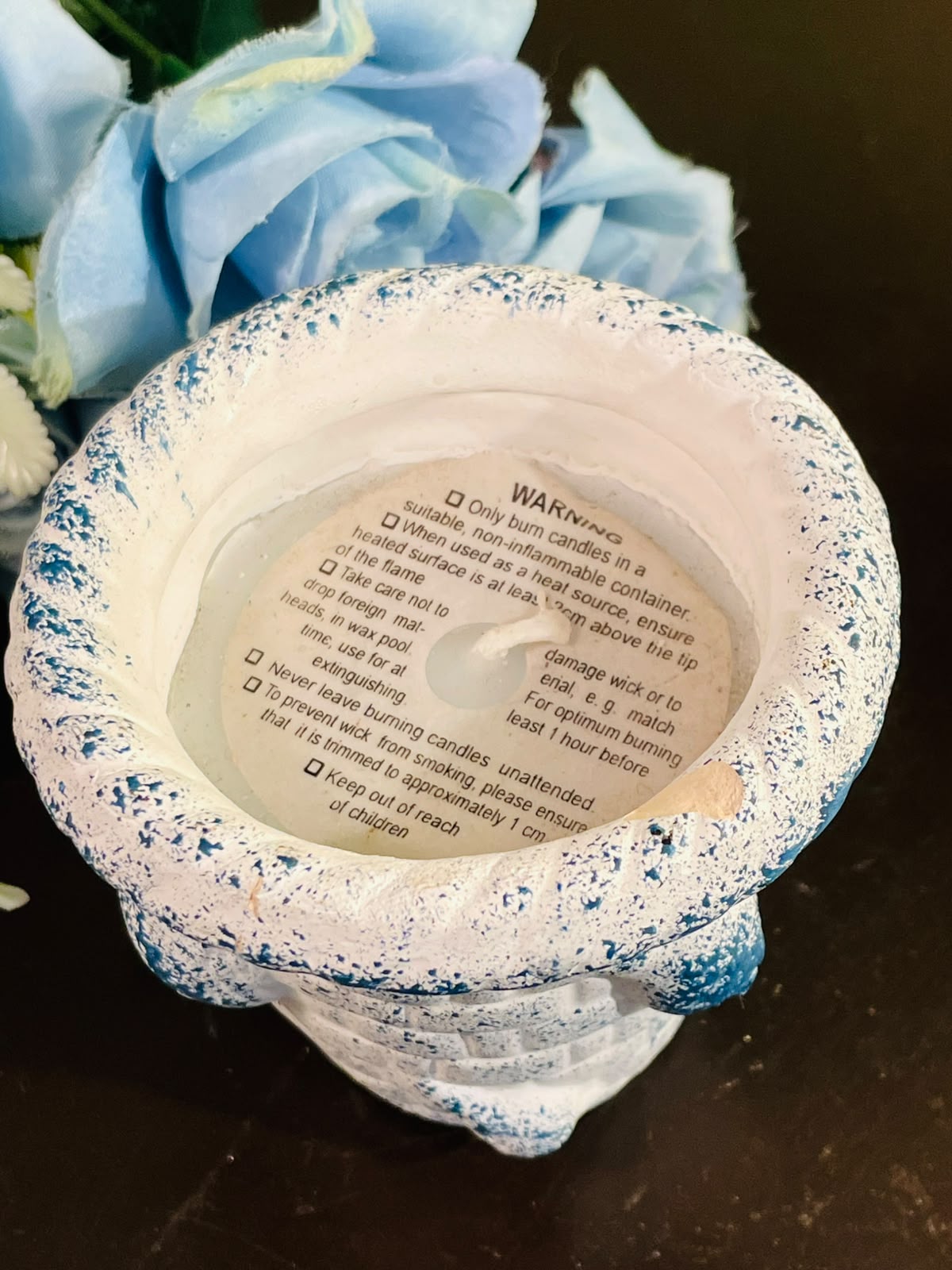 Rustic Distressed Planter Style Scented Candle – 10cm