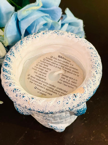 Rustic Distressed Planter Style Scented Candle – 10cm