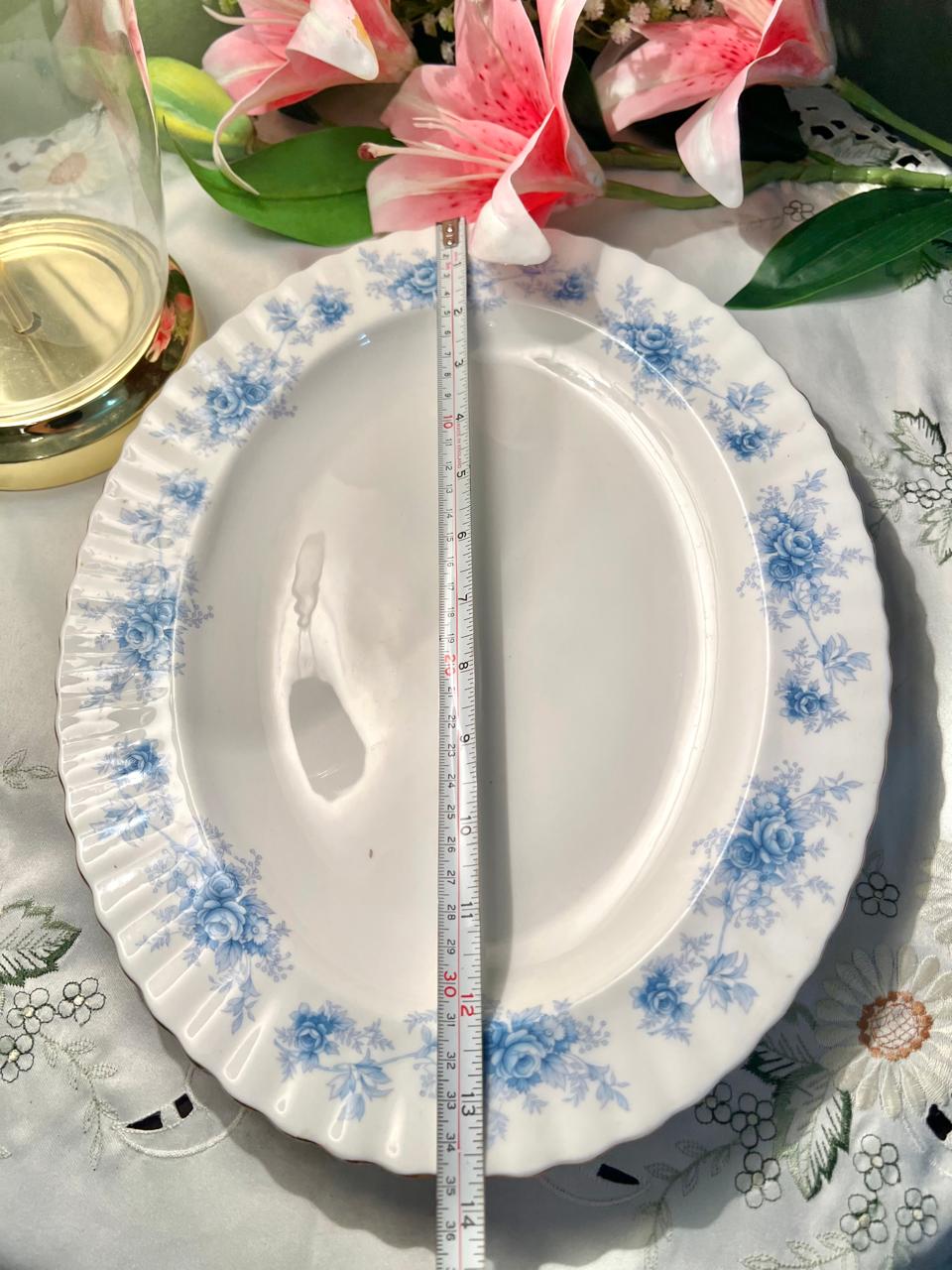 Royal Albert Windsor Rose Bone China Oval Serving Platter England