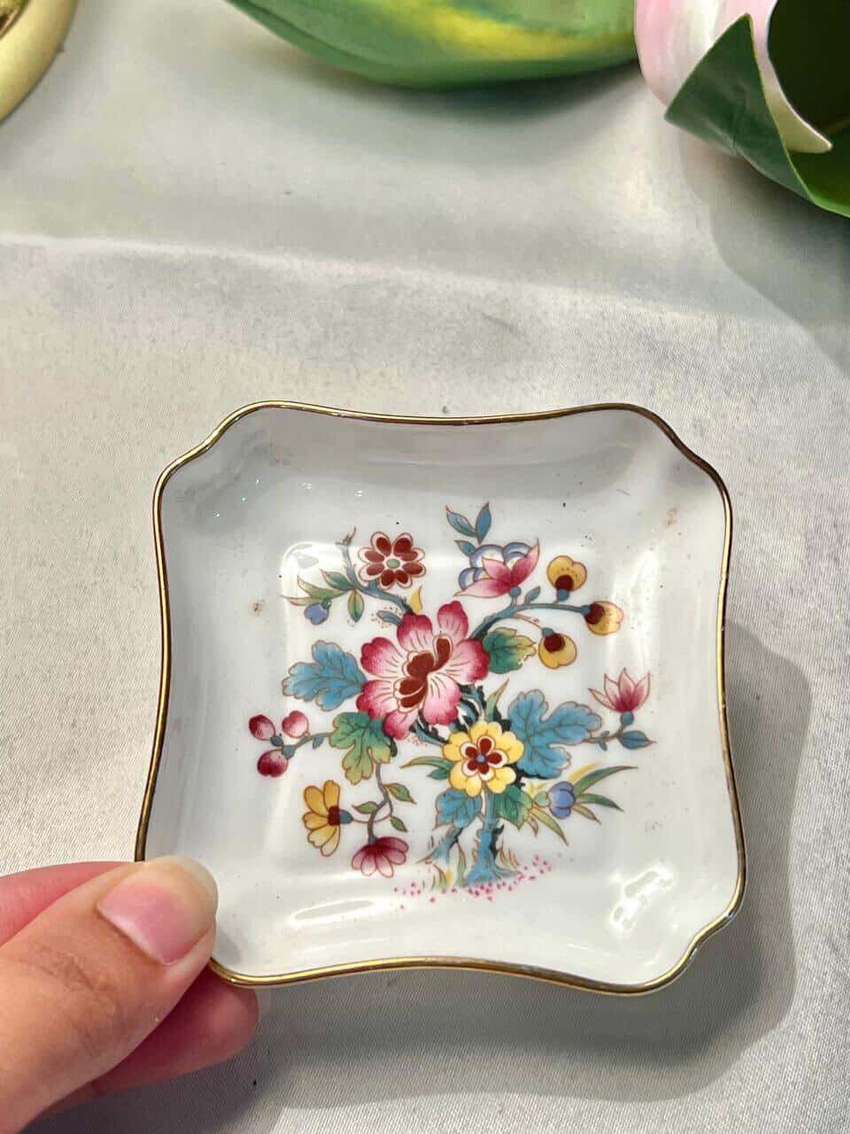 Coalport Ming Rose Bone China Trinket Dish | Approx. 4 in