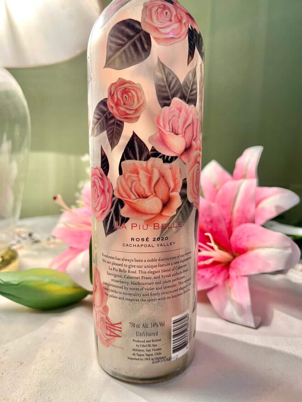 VIK La Piu Belle Rosé 2020 Decorative Crystal Bottle 30 cm
