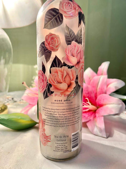 VIK La Piu Belle Rosé 2020 Decorative Crystal Bottle 30 cm