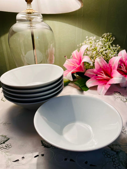 IKEA White Serving Bowls – Set of 6, Approx. 7 Inch