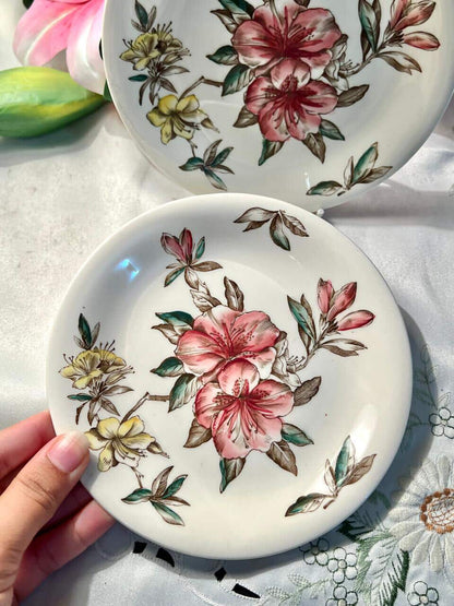 Johnson Bros Azalea 2-Piece Floral Decor Plates Set of 2 17 cm