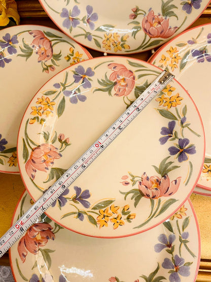 Set of 8 Staffordshire Tableware Chelsea Floral Salad Plates – Vintage English Dinnerware
