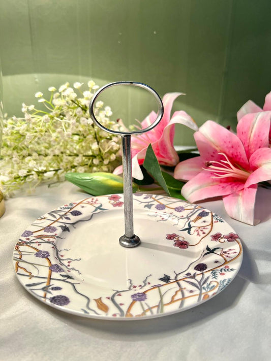 The Chateau by Angel Strawbridge Floral 8" Serving Stand