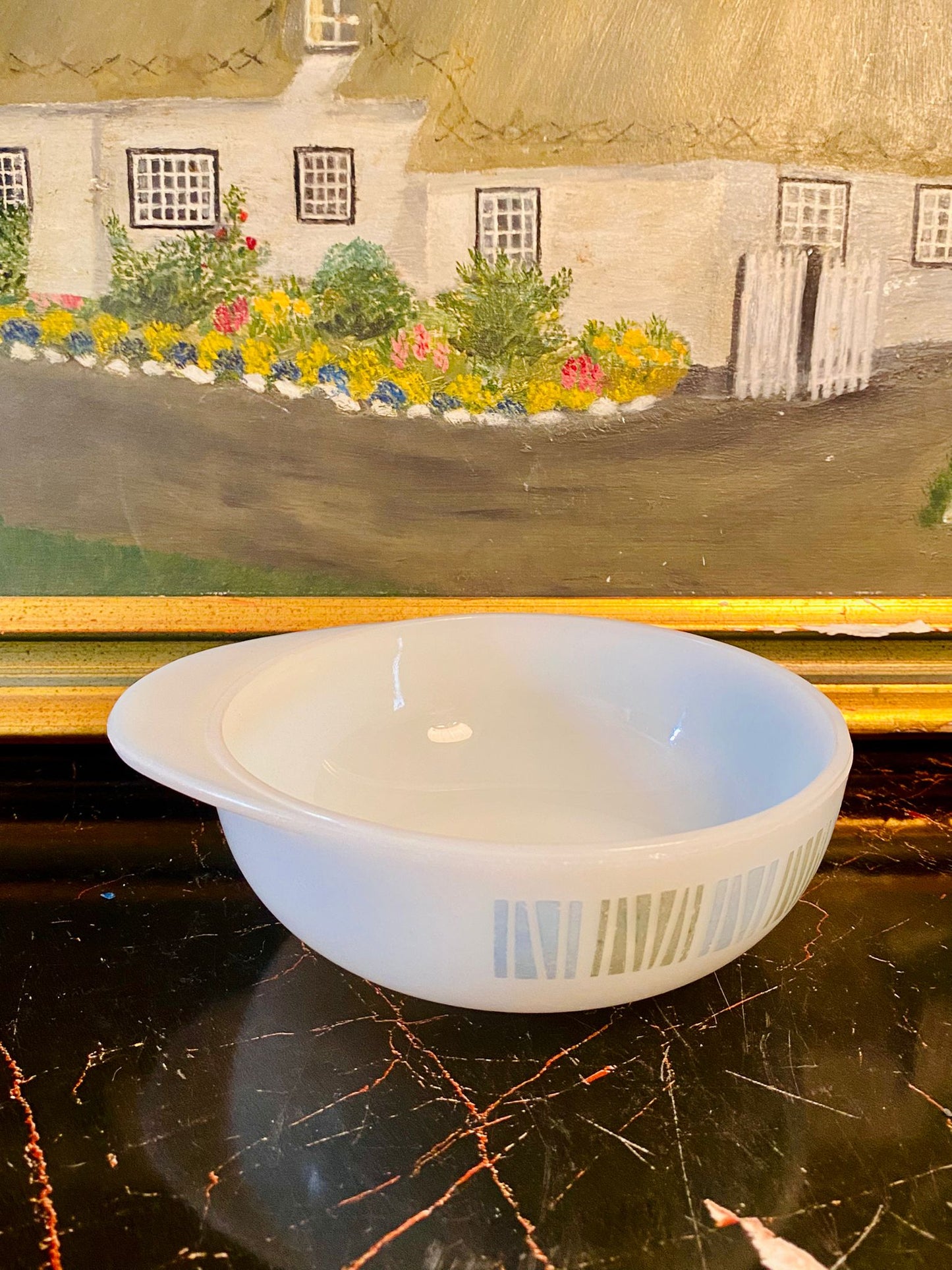 Set of 4 Vintage Opal Glass Deep Bowls – Mid-Century - Oven Safe Deep Bowls