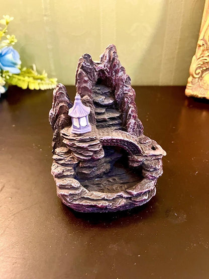 Vintage Rock Garden Incense Burner 5 Inch