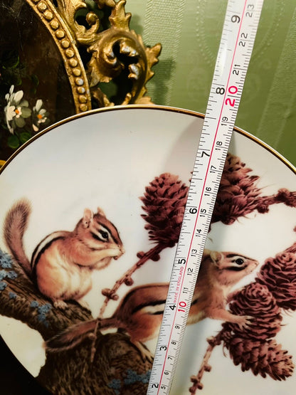 The Forest Year “Squirrels Sample the October Harvest” Decorative Plate