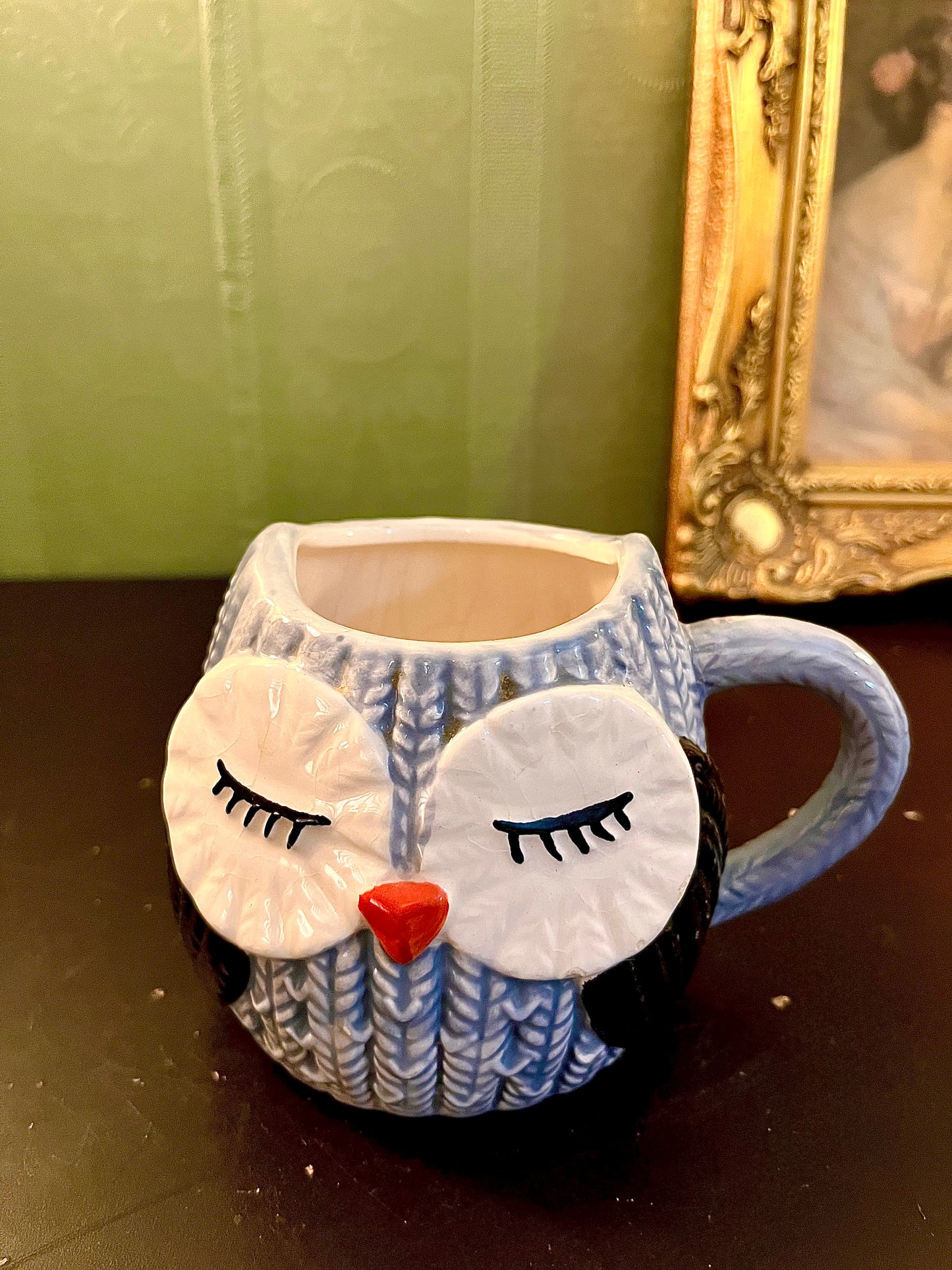 Owl Ceramic Mug – Grey 3D Novelty Coffee Cup