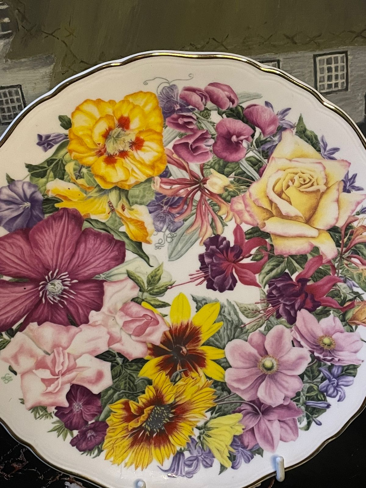 Royal Albert Collectors Wall Plate – Birthday Bouquet “ Display Plate 8.5" [Rare Find]