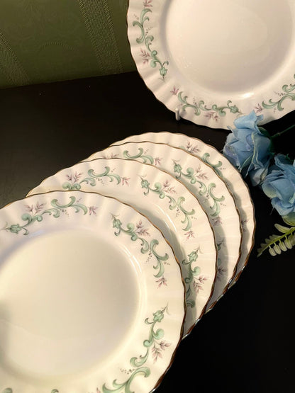 Salisbury Green Floral Bone China Tea Plates Set of 6