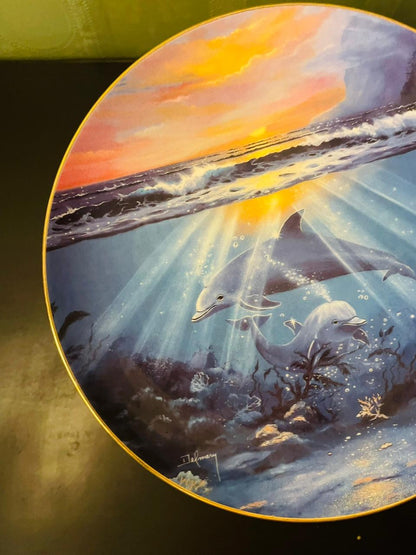 Franklin Mint Dance of the Dolphin Plate 8"
