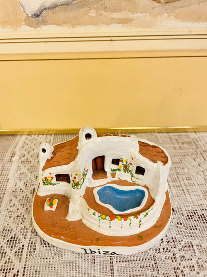 Hand-painted Ceramic Souvenir - "Ibiza & Menora" Villas with Pools – Unique Souvenir from the Mediterranean