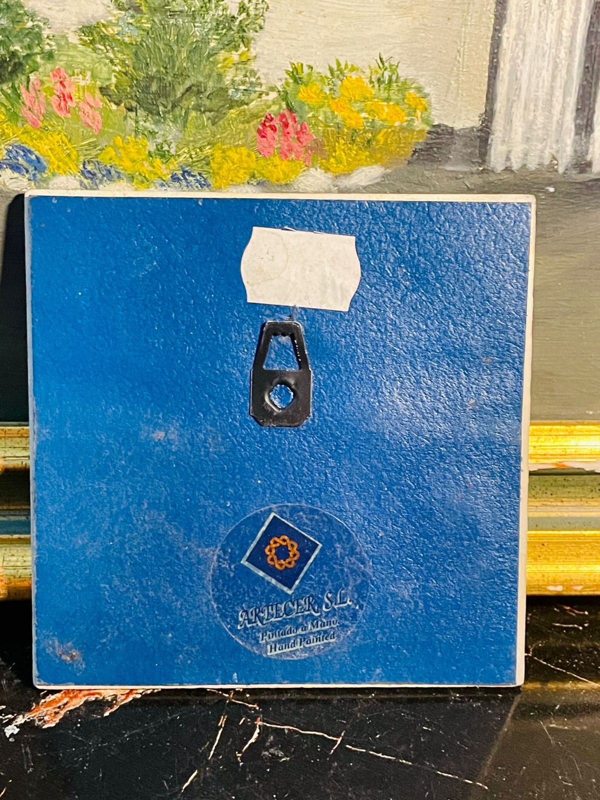 Hand-Painted Spanish Ceramic Wall Tile — Wall Decor