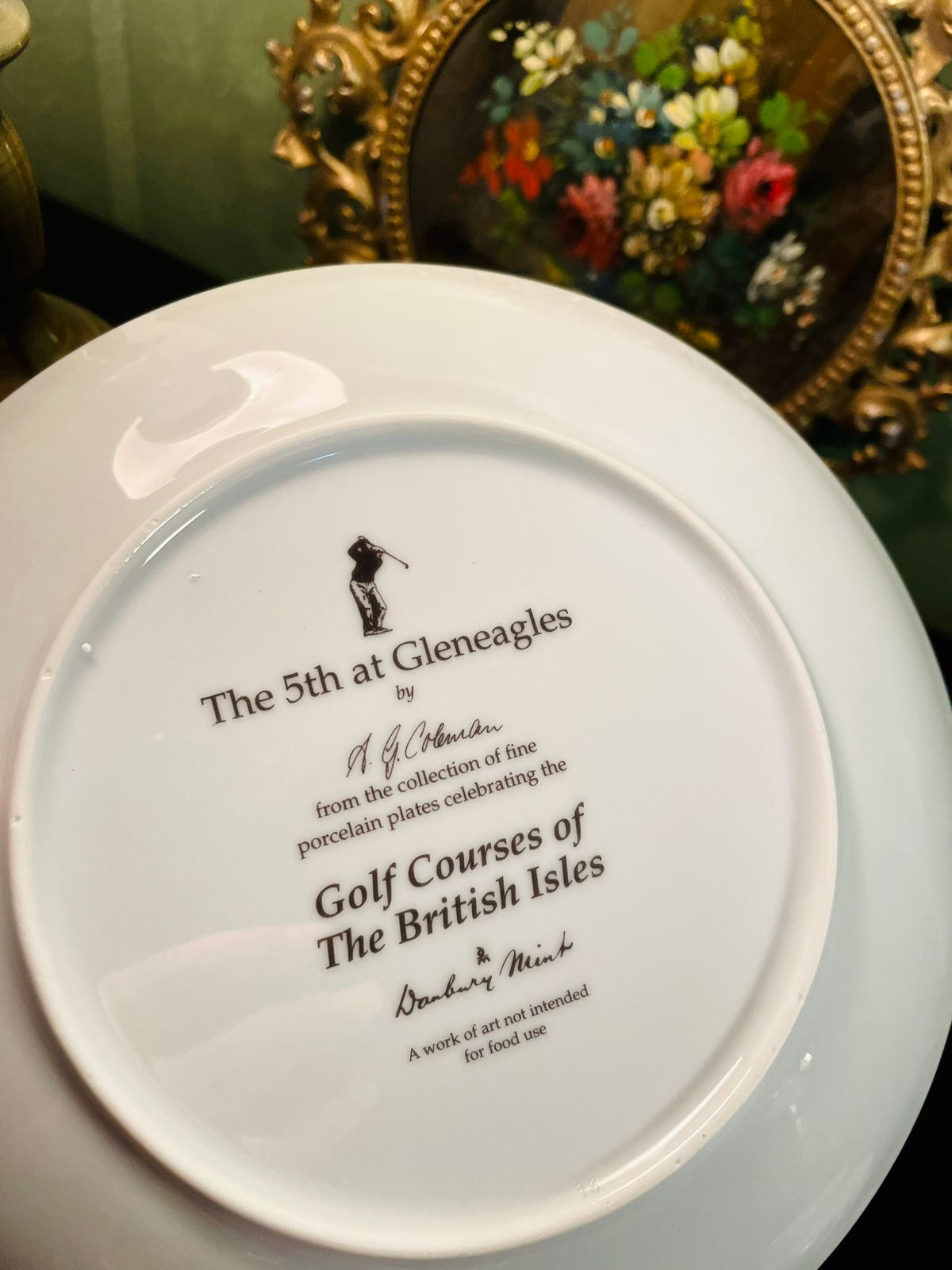 The 5th at Gleneagles Golf Course Porcelain Decor Plate – A.G. Hobson