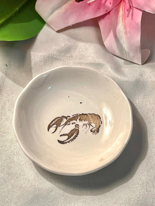 Vintage White Ceramic Small Trinket Bowl – 3.5