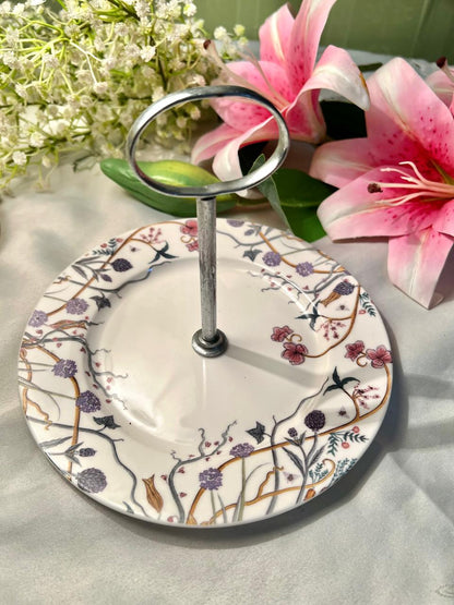The Chateau by Angel Strawbridge Floral 8" Serving Stand
