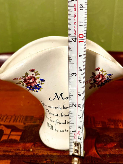 Personalized Floral Ceramic Mother Vase | 4 Inch Decorative Vase