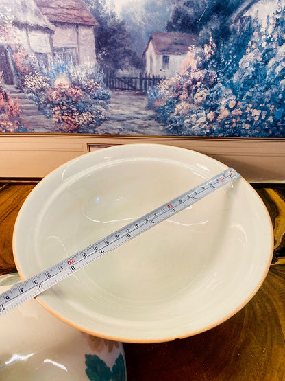 Vintage Idsummer Floral Covered Serving Bowl