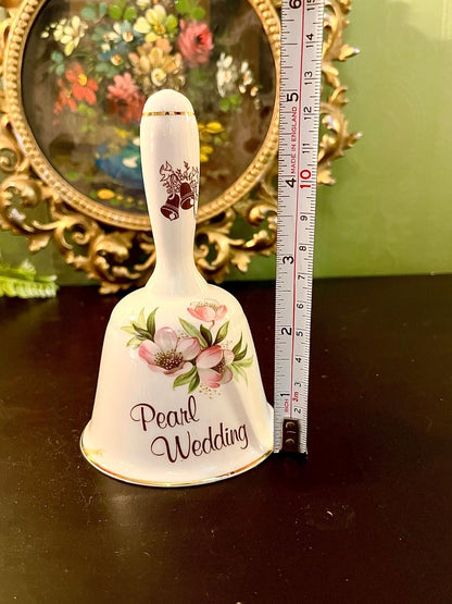 Pearl Wedding Fine Bone China Commemorative Bell