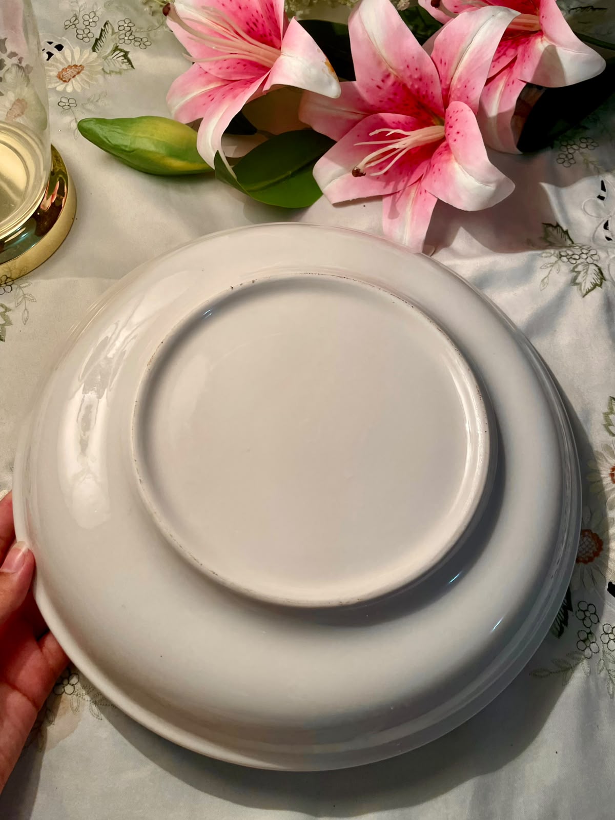 Extra Large White Pasta Serving Bowl 32 cm
