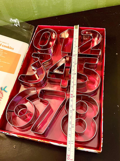 Number Cookie Cutter Set 0–9 Metal Baking Cutters