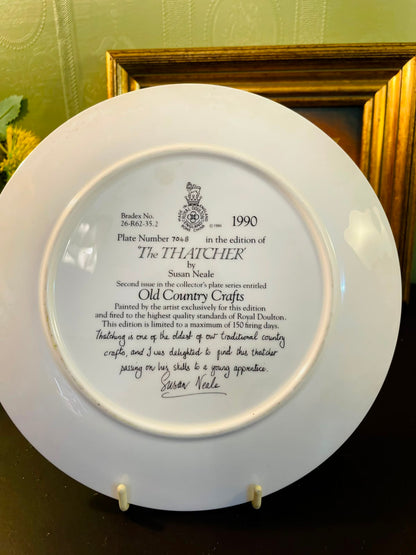 Royal Doulton The Thatcher Collector Plate 8 Inch Susan Neale