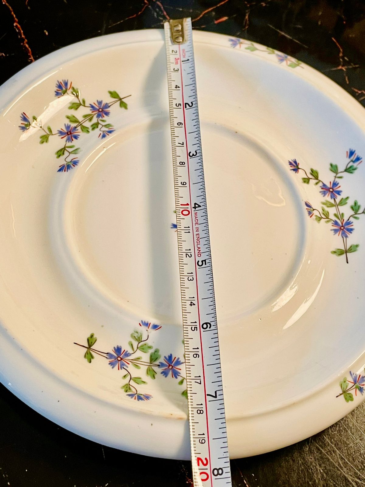 Vintage English Ceramic Coasters with Blue Wildflower Design – Teapot & Mug Mats