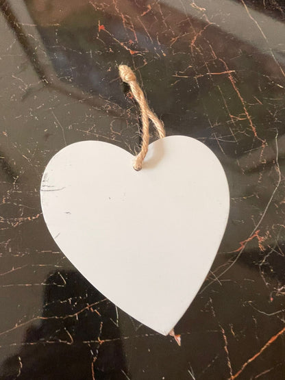 “Beware of Dog’s Kisses” White Ceramic Wall Hanging Plaque with Jute Rope