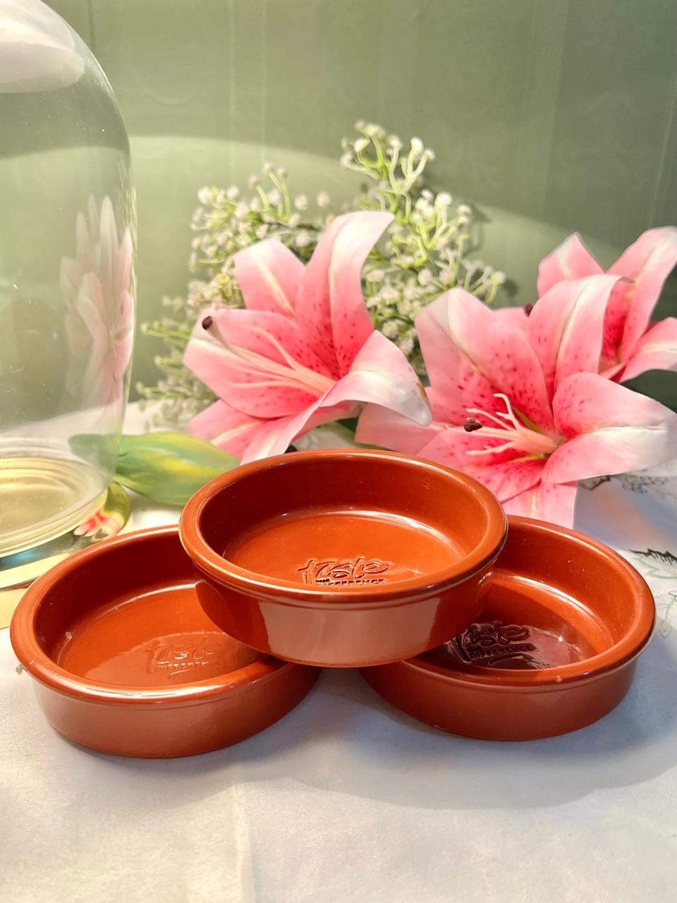 Terracotta Oven-Safe Ramekins – 3 Piece Set, 4 Inch