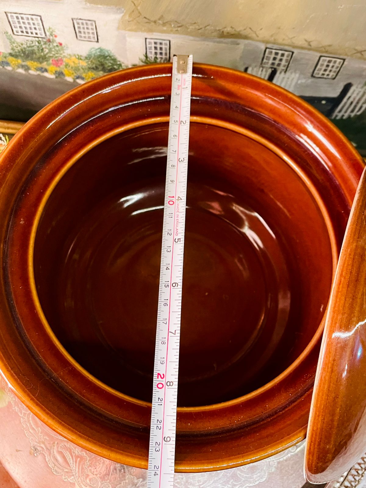 Vintage Light Brown Ceramic Casserole Dish – Stove-Safe Kitchenware