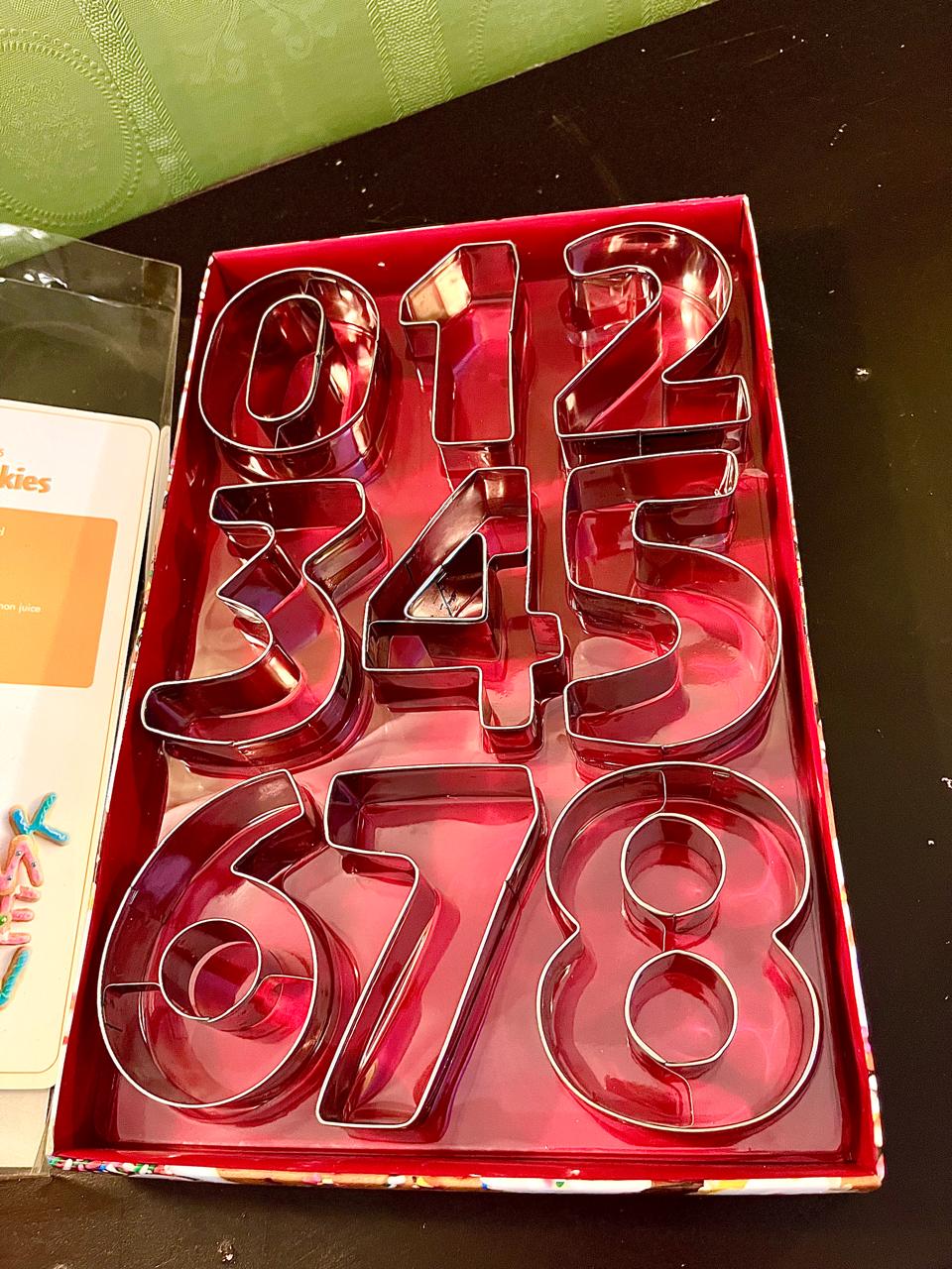 Number Cookie Cutter Set 0–9 Metal Baking Cutters