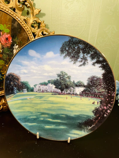 The Clubhouse at Wentworth Golf Course Porcelain Decor Plate – A.G. Hobson