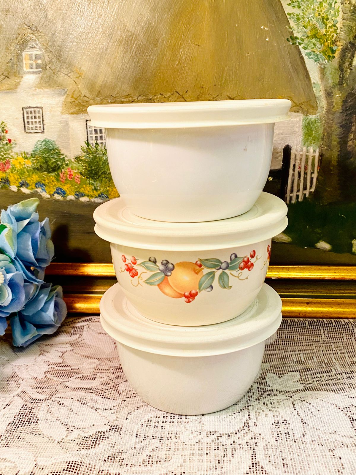 Corelle Coordinates Stoneware Bowls with Lid