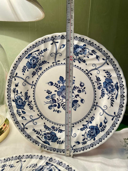 Johnson Bros Indies Blue & White Decorative Plates Set of 2 , 9.5"