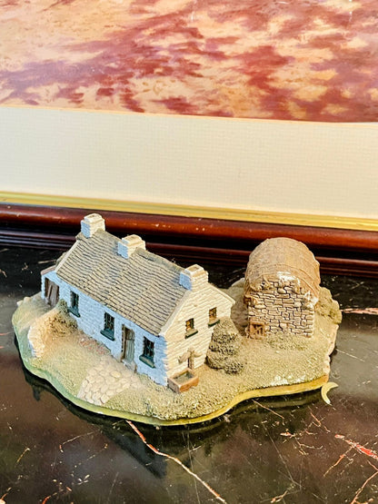 Stone Cottage with Barn – Handcrafted Stonerware English Country House Model