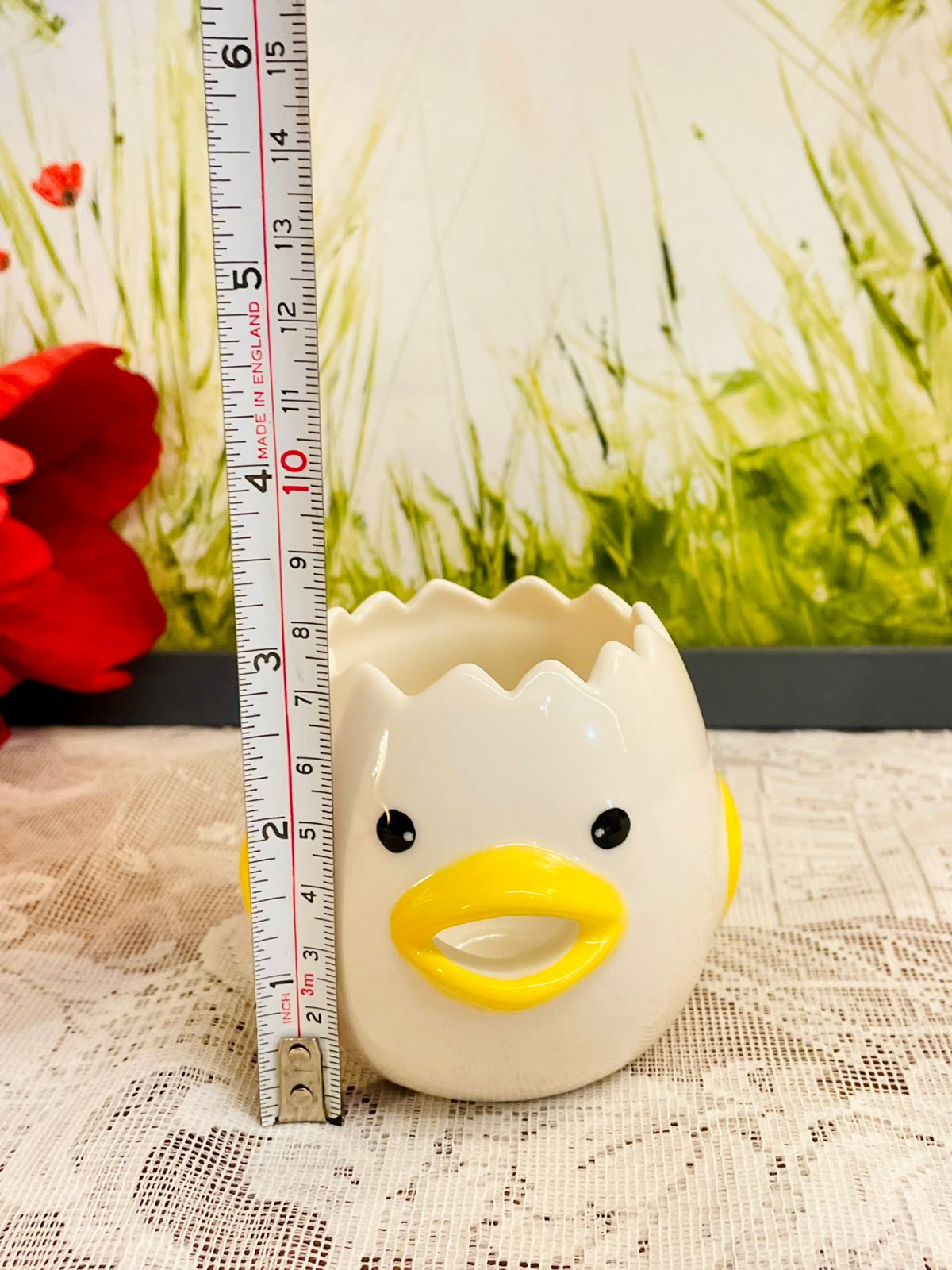 Chick Egg Cup Ceramic Planters 3 Inch