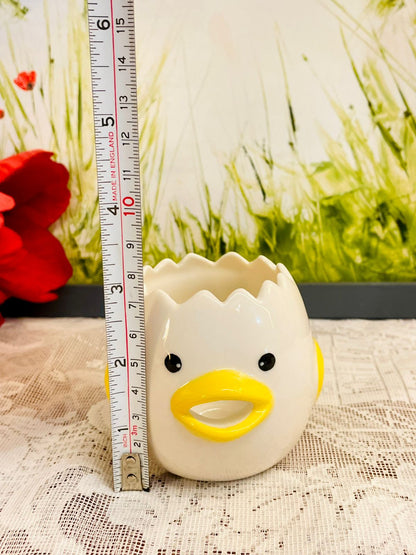 Chick Egg Cup Ceramic Planters 3 Inch