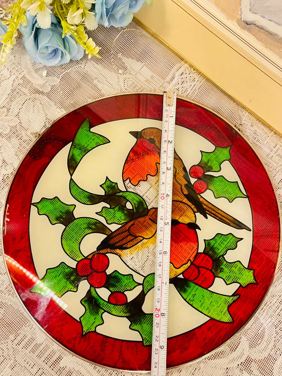 Stained Glass Style Bird Wall Hanging