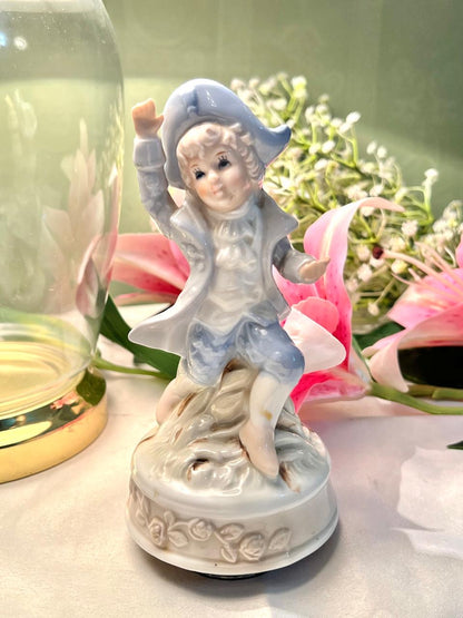 Blue & White Child Music Box Figurine Lara’s Theme 16cm